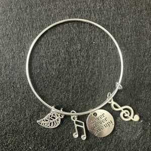 handmade bangle charm bracelet
